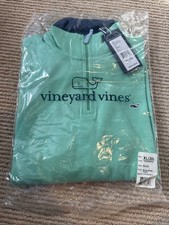Vineyard Vines Boys 1/4 Zip Jersey Sweater XL 20 Long Sleeve Pullover Whale Logo