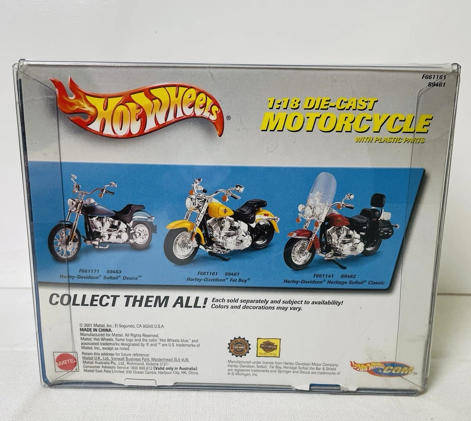 HOT WHEELS Harley Davidson Collection 1:18 Die Cast Motorcycle MATTEL 2001 NEW - Image 4 of 4