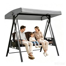 Swing Canopy Replacement Cover, 3 Seat Waterproof Outdoor Swing Covers for Ou...