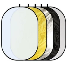 Glow 5 In 1 Collapsible Reflector - Black, White, Zebra gold, Silver, Trans - 40