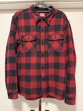 The Flat Head Flanell Hemd Japan Karo rot/ schwarz L Flannel Buffalo Check Heavy