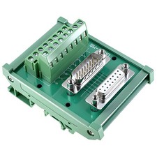 1 PC DB15 Male Female DIN Rail Mount Interface Module DSub Breakout Board