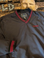 Vintage Nissan Windbreak XL Nissan Racing Dealership Jacket Red Stitch Logo