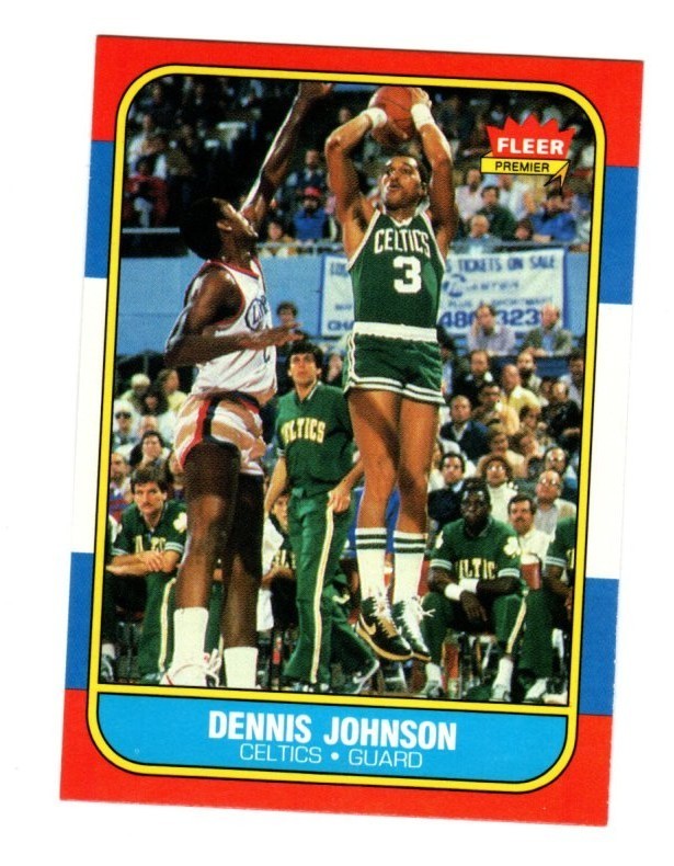 1986 Fleer Basketball Dennis Johnson #50 Boston Celtics