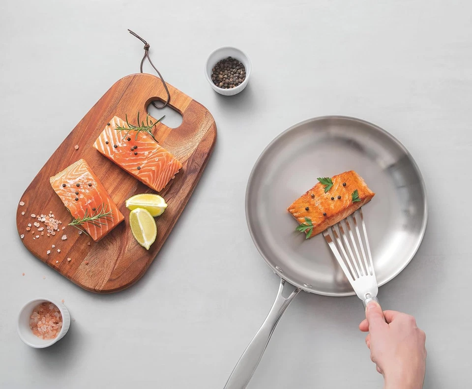 Tramontina - Sartén Grano, de Acero Inoxidable y Terminación Brillante, con Cuer - Imagen 3 de 4