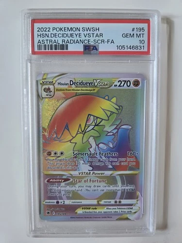 PSA 10 - Hisuian Decidueye Vstar - Astral Radiance - 195/189 - TCG Secret Rare
