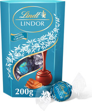 Lindt Lindor Salted Caramel Milk Chocolate Truffles – 200G Box (Approx. 16 Balls