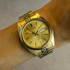 Rare Seiko 5 President SNXJ94 Full Gold Automatic 7S26-0500 Vintage Watch Men