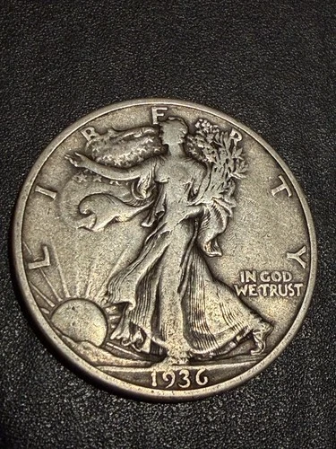 1936-D  Denver  Mint Silver Liberty Walking Half Dollar  lot # 2222