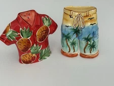 VTG Clay Art Tropical Hawaiian Salt and Pepper Shakers