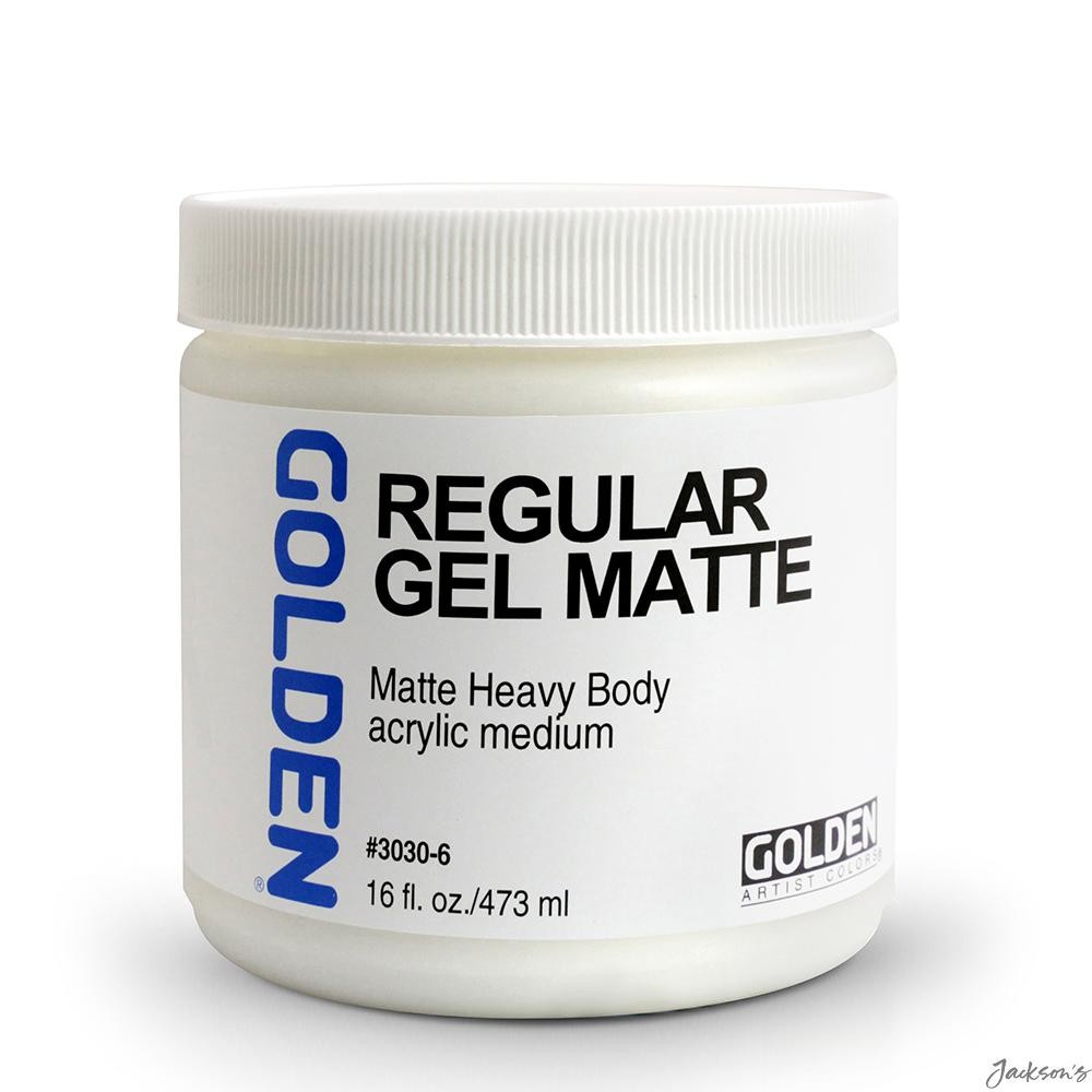 Golden Regular Gel Matte 473ml Acrylic Medium For Extending Paint Glazing Tex...