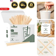 Coffee Stirring Stirrers 7 Inch 1000 Pack Eco Friendly Wooden Coffee Stirrers