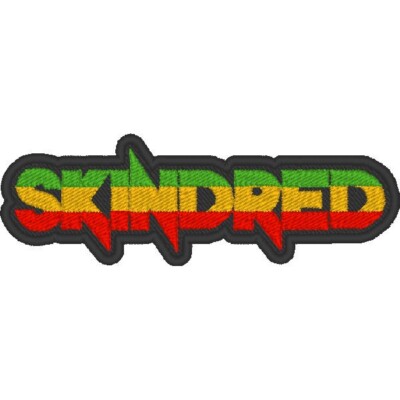 Skindred Band Shaped Logo Custom Embroidered Patch (10x3cm) (NEW)