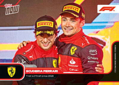   Topps Now Formula 1 2022 #2 Scuderia Ferrari - Charles Leclerc & Carlos Sainz