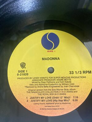Madonna Lp 12” Justify My Love 1990 V. G In Shrink | eBay