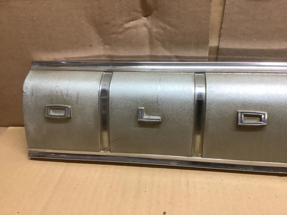 1964 Oldsmobile F-85 Rear Chrome Tail Center Panel & 5 Nuts Restoration - Image 3 of 4