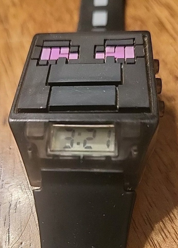 2 Minecraft Watch Lot Flashing Lights Creeper & Enderman New Batteries