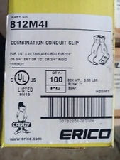 100x Erico CADDY 812M4I Combination Conduit Clip 1/2-3/4” Or 1/4-20 Threaded Rod