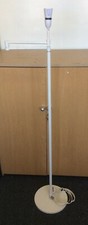 Vintage Swing-Arm White Metal Floor Lamp, Standard Lamp, Reading Light