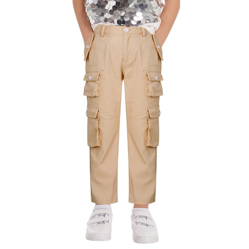 Girls Cargo Jogger Pants Cotton Street Hip Hop Jazz Dance Trousers Streetpant - Picture 78 of 123