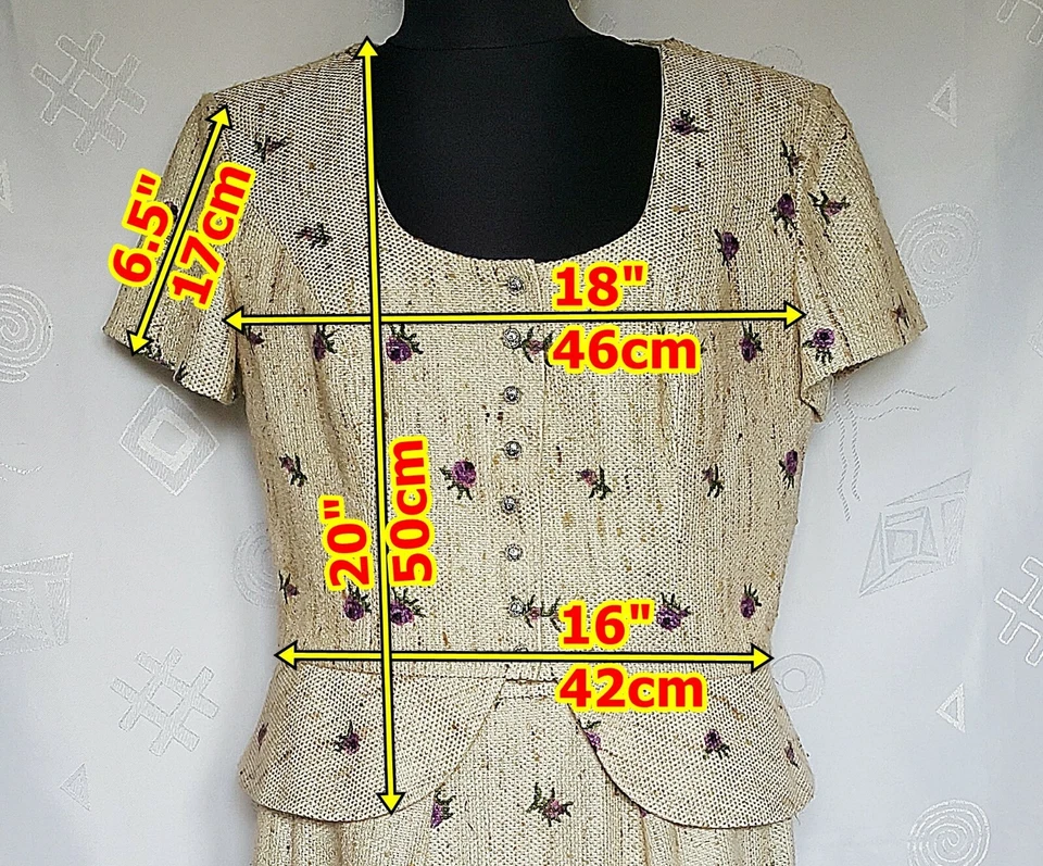 DE COLECCIÓN ROSA DIRNDL OKTOBERFEST TIROL MEZCLA DE LANA MUJER TRAJE FALDA US16 EU44 Foto 2 de 4