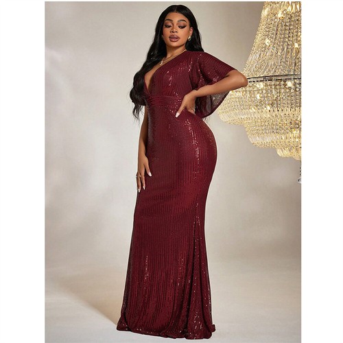 Sexy Women Bodycon Long Wedding Party Dresses Evening Plus Size Ball Gown Kaftan - Picture 76 of 95