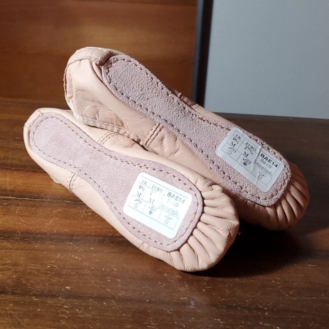 SAOLA SoDanca PANTOFOLE BALLET 10 bambini unisex pelle suola intera scarpa rosa danza