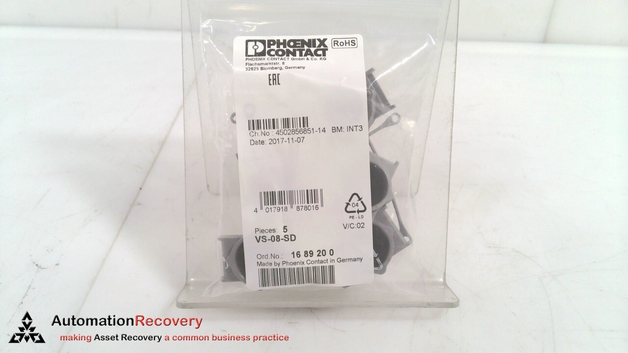PHOENIX CONTACT VS-08-SD PROTECTIVE COVER, 1689200, SEE DESC #321053