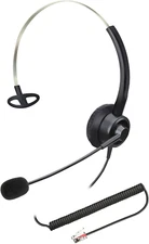 Phone Headsets RJ9 with Noise Cancelling Microphone, Corded Office Telephone Hea