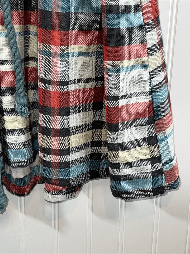 Double Zero Wool Plaid Dress Women Small Tied Shoulder Fit And Flare Cottagecore - Image 4 of 4