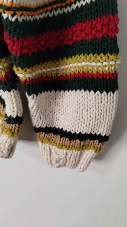 Savannah Baby 100% Cotton Striped Knit Cosby Style Sweater 24 Months Multicolor  - Image 4 of 4