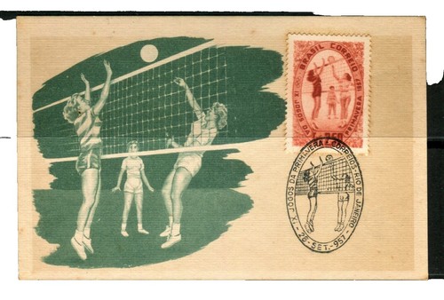 Japan 1947, Mi#384-387, Sc#400a bl x 4, sports, volleyball, diving