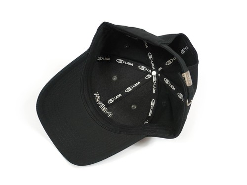 Snapback Baseball Cap - Black - Gray Embroidered Front Panels "NIVA" - Picture 6 of 6