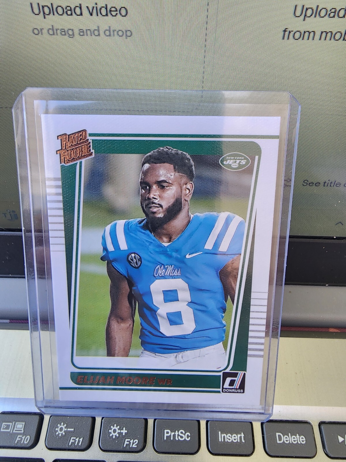 2021 Panini Donruss - Elijah Moore - RC #271 Rated Rookie Portrait New York Jets