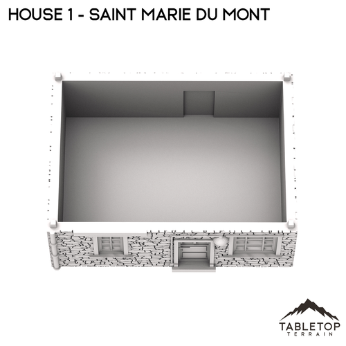 House 1 - Saint Marie du Mont - WWII Wargame Tabletop Terrain - Picture 7 of 7