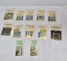 Lot 12 Assorted Brass Embossing Templates Stencils Christmas, Birthday, Sea Side