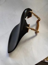 1PC Ebony Violin Chin Rest with Clamp Installed from 1/4 1/2 3/4 to 4/4 Size