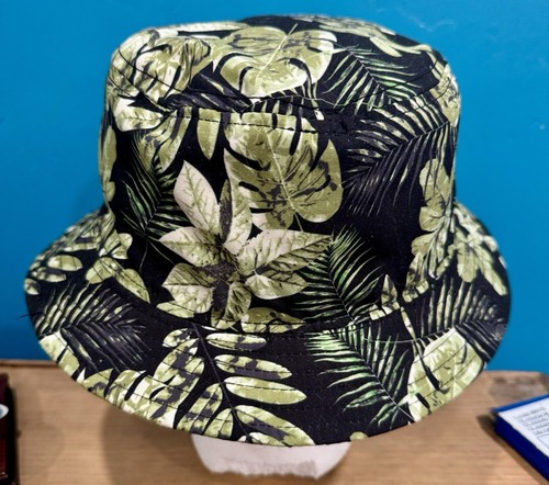 MEN’S LIRA MFG TROPICAL LEAF PRINT REVERSIBLE BUCKET HAT ONE SIZE - Picture 4 of 6