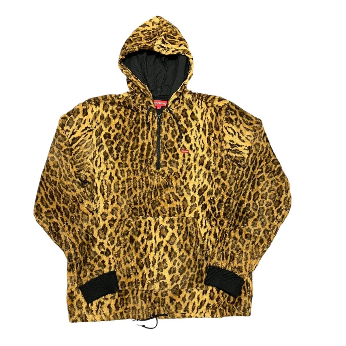 Veste pull fourrure suprême léopard taille L jaune SS14