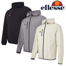 Ellesse Losali Herren leichte Golfjacke mit Kapuze und durchgehendem Rei&szlig;verschluss - NEU! 2023