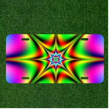 Creative Personalized Car License Plate With Abstract Art Artwork Fractal