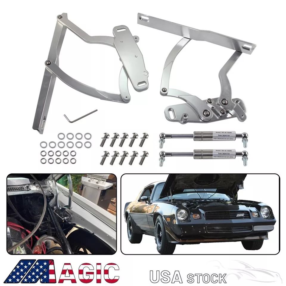 Billet Hood Hinge Kit Pair For Chevrolet Camaro & Pontiac Firebird 1970-1981 - Изображение 3 из 4