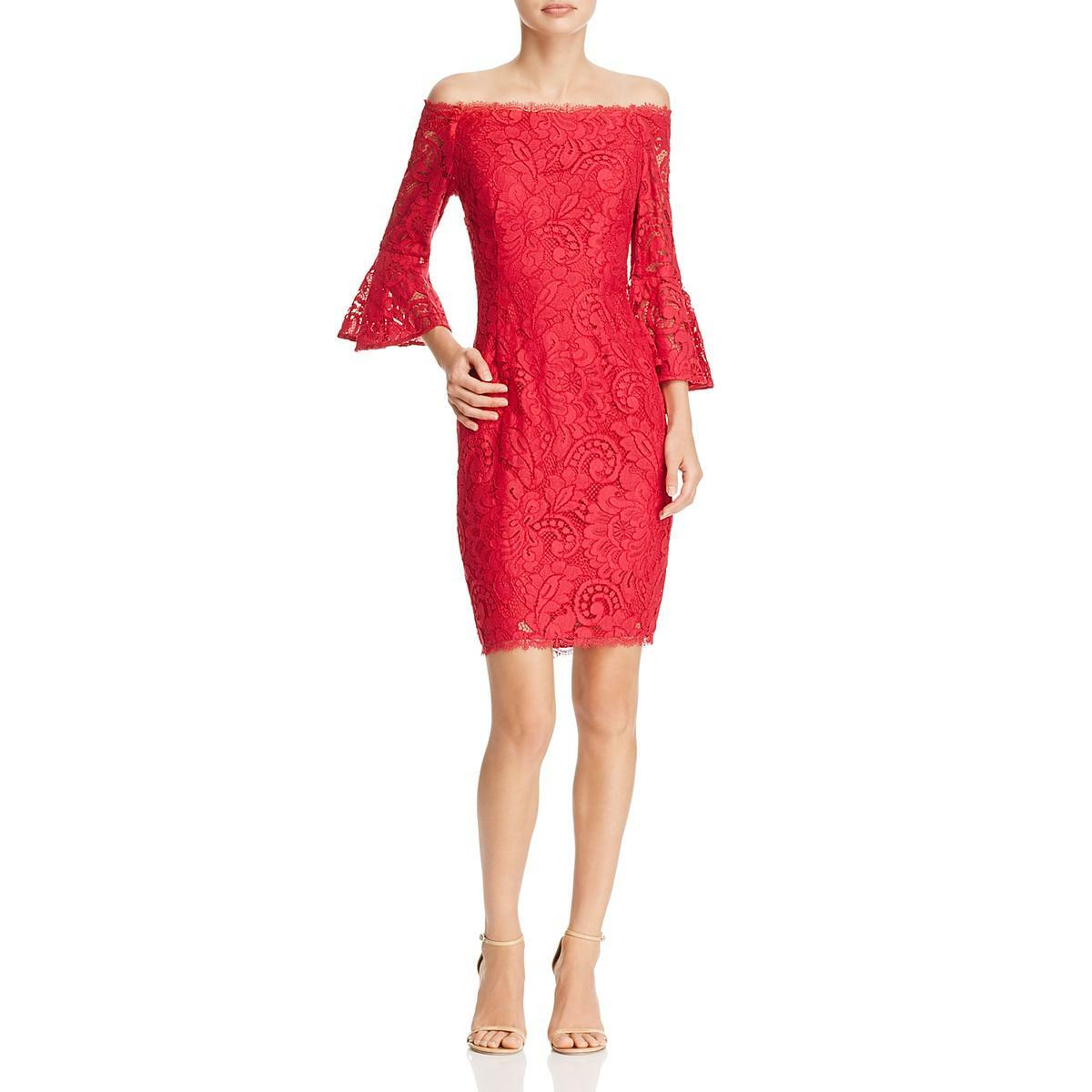 Adrianna Papell para mujer rojo de encaje off-the-hombro cóctel Vestido 6 BHFO 2315 Adrianna Papell para mujer rojo de encaje off-the-hombro cóctel Vestido 6 BHFO 2315 tiempo libre