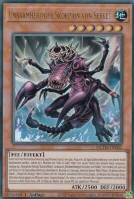 Unbarmherziger Skorpion von Serket MZTM-DE002 Ultra Rare Yugioh Karte