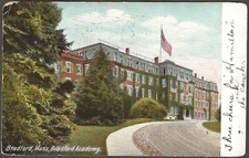 Bradford Academy School Haverhill Massachusetts American Flag Postcard UDB 1905