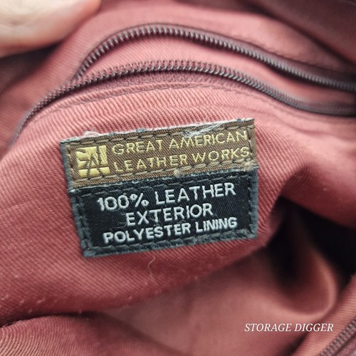VTG Great American Leather Works Women's Burgundy 100% Leather Boho Shoulder Bag - Picture 19 of 21