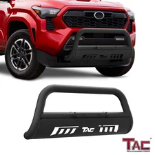 For 2024-2025 Toyota Tacoma 3" Texture Bull Bar Grille Guard Front Bumper Black