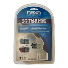 NAXA NR-712 AM/FM Radio With Speaker & Ear Buds Brand New in Blister Package