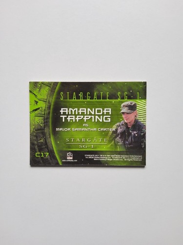 Stargate SG1 Seasons 6 Costume Card C17 Amanda Tapping as Major Samantha Carter - Picture 2 of 2