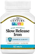 21st Century Slow Release Iron Tablets, 60 Count